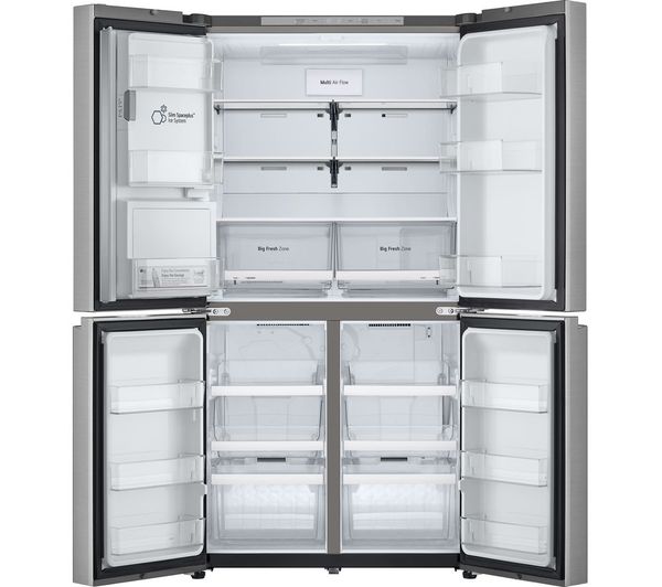 LG NatureFRESH GML960PYFE Slim American-Style Fridge Freezer - Prime Silver