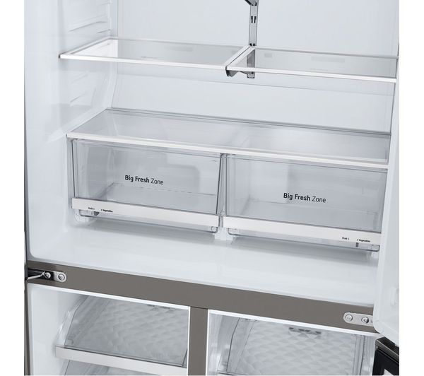 LG NatureFRESH GML960PYFE Slim American-Style Fridge Freezer - Prime Silver