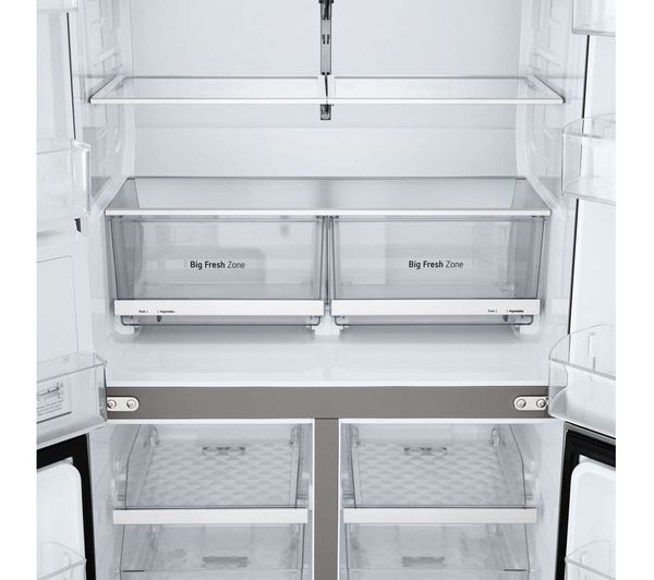 LG NatureFRESH GML960PYFE Slim American-Style Fridge Freezer - Prime Silver