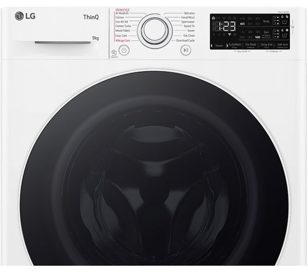 LGE EZDispense with TurboWash F4Y509WWLA1 WiFi-enabled 9 kg 1400 Spin Washing Machine - White
