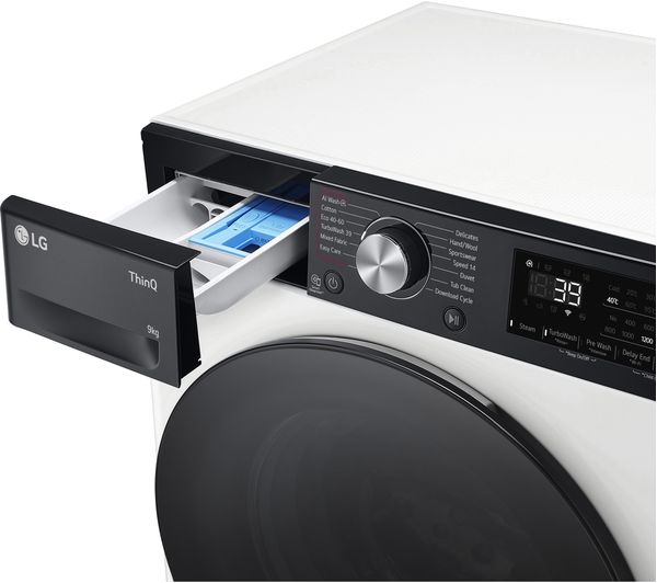 LGE TurboWash 360 F2Y709WBTN1 WiFi-enabled 9 kg 1200 Spin Washing Machine - White