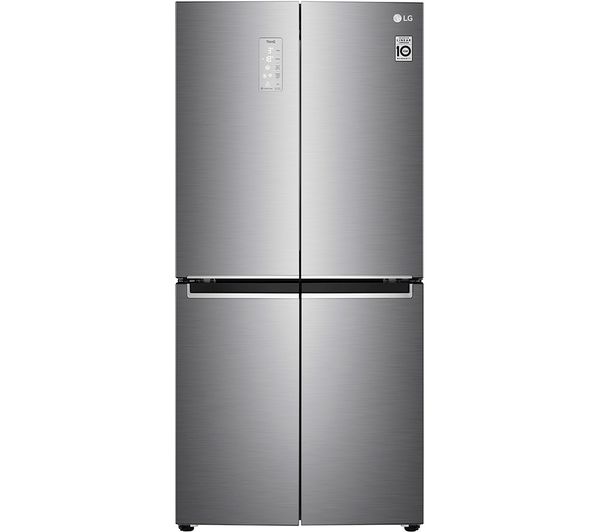 LG NatureFRESH GMB844PZ4E Slim American-Style Fridge Freezer - Shiny Steel