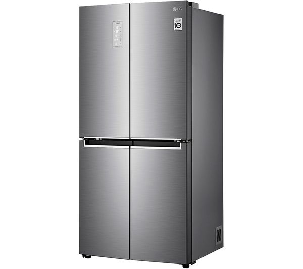 LG NatureFRESH GMB844PZ4E Slim American-Style Fridge Freezer - Shiny Steel