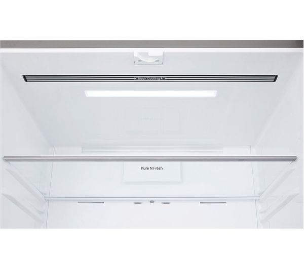 LG NatureFRESH GMB844PZ4E Slim American-Style Fridge Freezer - Shiny Steel