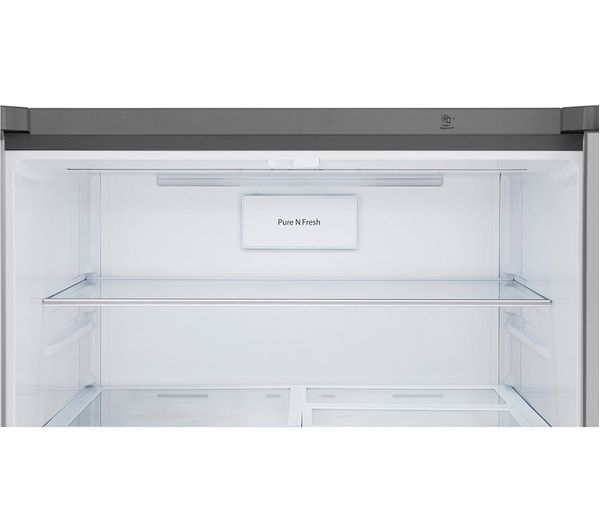 LG NatureFRESH GMB844PZ4E Slim American-Style Fridge Freezer - Shiny Steel