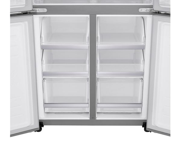 LG NatureFRESH GMB844PZ4E Slim American-Style Fridge Freezer - Shiny Steel
