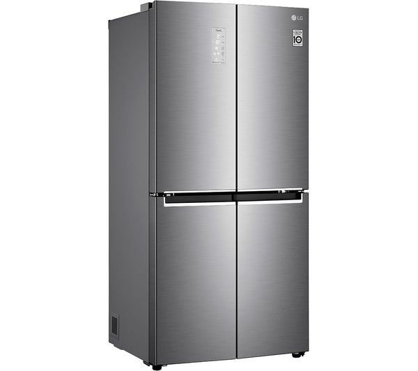 LG NatureFRESH GMB844PZ4E Slim American-Style Fridge Freezer - Shiny Steel