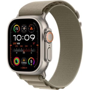 APPLE Watch Ultra 2 Cellular - 49 mm Titanium Case with Olive Alpine Loop Small