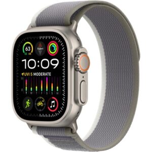 APPLE Watch Ultra 2 Cellular - 49 mm Titanium Case with Grey & Green Trail Loop S M