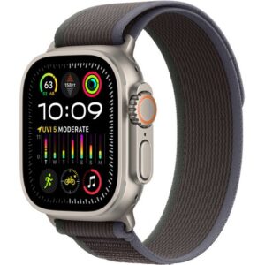 APPLE Watch Ultra 2 Cellular - 49 mm Titanium Case with Black & Blue Trail Loop S M