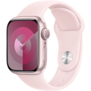 APPLE Watch Series 9 - 41 mm Pink Aluminium Case with Light Pink Sport Band M L