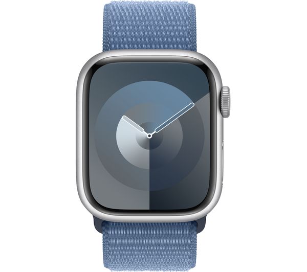 APPLE Watch Series 9 - 41 mm Silver Aluminium Case with Winter Blue Sport Loop