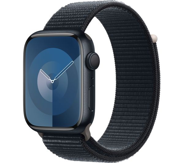 APPLE Watch Series 9 Cellular - 45 mm Midnight Aluminium Steel Case with Midnight Sport Loop