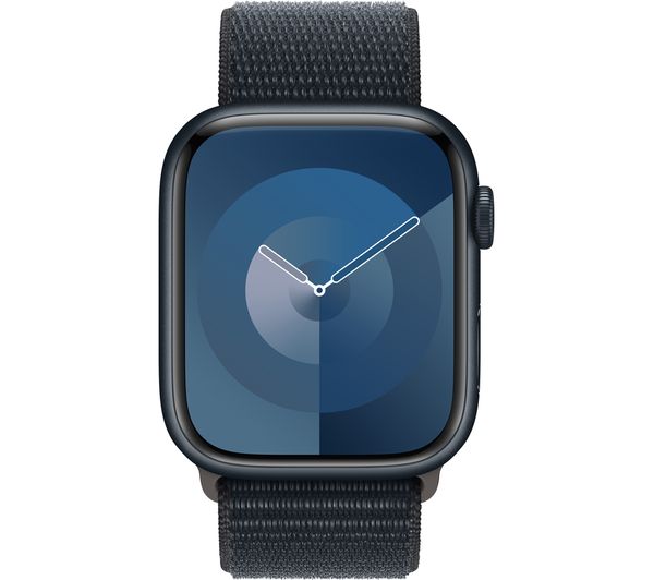 APPLE Watch Series 9 Cellular - 45 mm Midnight Aluminium Steel Case with Midnight Sport Loop