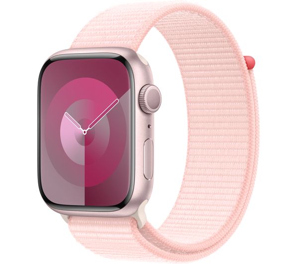 APPLE Watch Series 9 - 45 mm Pink Aluminium Case with Light Pink Sport Loop