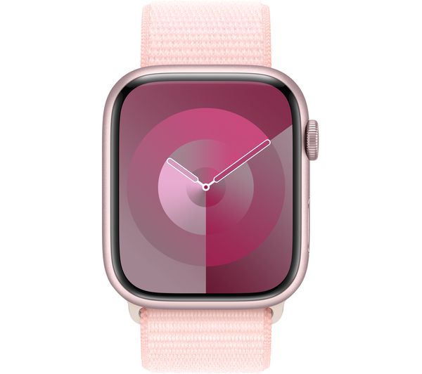 APPLE Watch Series 9 - 45 mm Pink Aluminium Case with Light Pink Sport Loop