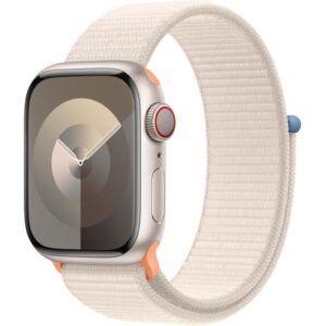 APPLE Watch Series 9 Cellular - 41 mm Starlight Aluminium Case with Starlight Sport Loop