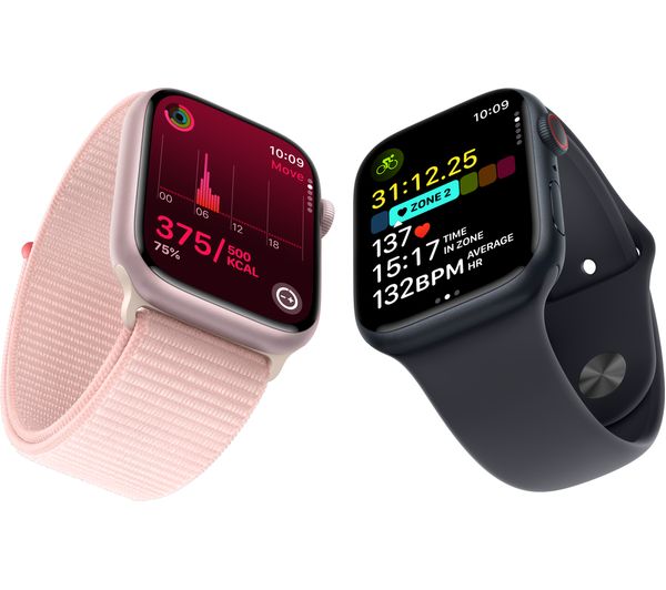 APPLE Watch Series 9 Cellular - 41 mm Starlight Aluminium Case with Starlight Sport Loop