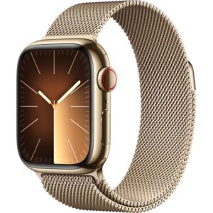 APPLE Watch Series 9 Cellular - 41 mm Gold Stainless Steel Case with Gold Milanese Loop