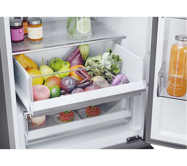 HAIER HTW5618EWMP Smart Fridge Freezer - Platinum Inox