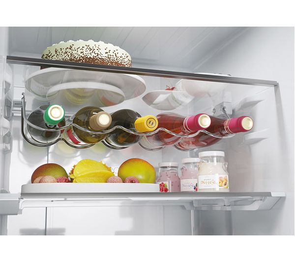 HAIER HTW5618EWMP Smart Fridge Freezer - Platinum Inox