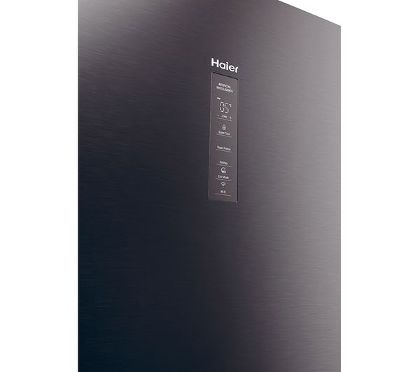 HAIER HTW5618EWMP Smart Fridge Freezer - Platinum Inox