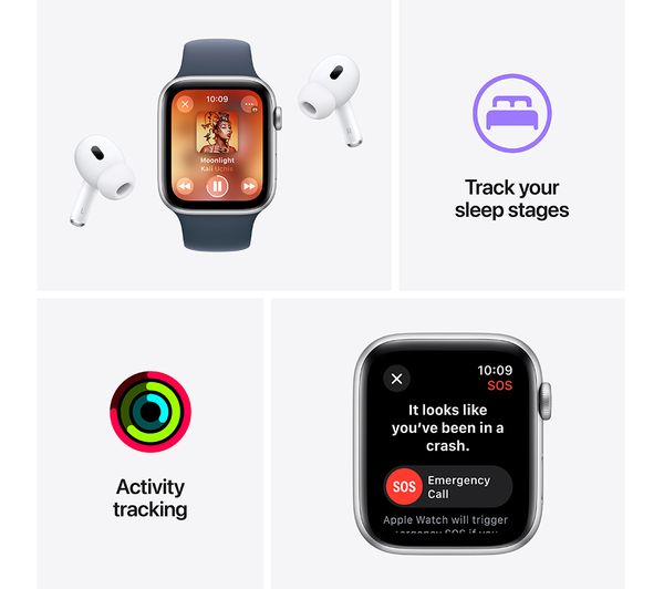APPLE Watch SE Cellular (2023) - 40 mm Midnight Aluminium Case with Midnight Sport Loop