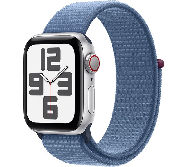 APPLE Watch SE Cellular (2023) - 40 mm Silver Aluminium Case with Winter Blue Sport Loop