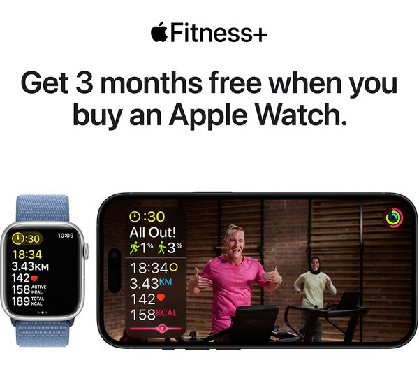 APPLE Watch SE Cellular (2023) - 40 mm Silver Aluminium Case with Winter Blue Sport Loop