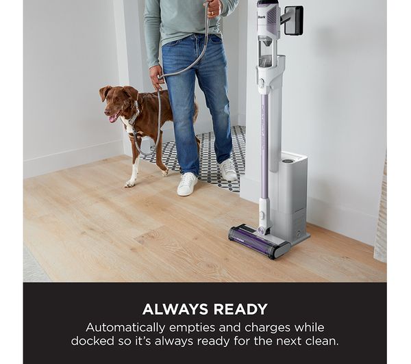 SHARK Detect Pro with Auto-Empty System IW3510UK Cordless Vacuum Cleaner - White & Purple