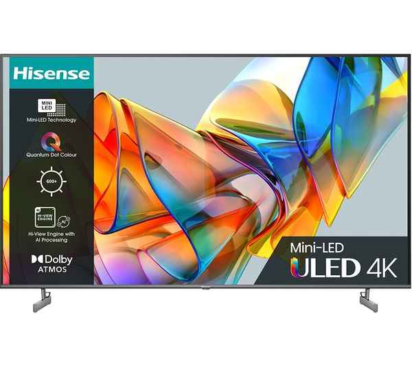 HISENSE 55U6KQTUK 55" Smart 4K Ultra HD HDR Mini-LED TV with Amazon Alexa