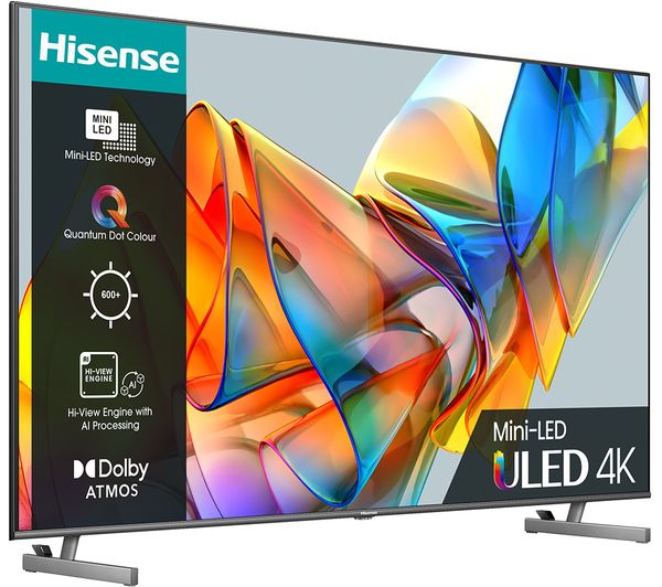 HISENSE 55U6KQTUK 55" Smart 4K Ultra HD HDR Mini-LED TV with Amazon Alexa