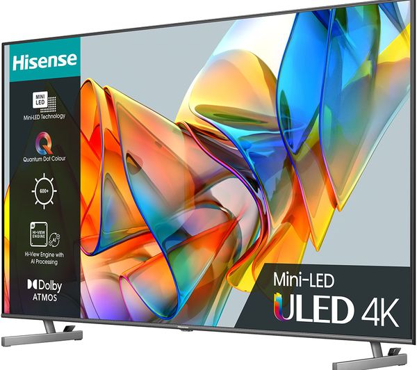 HISENSE 55U6KQTUK 55" Smart 4K Ultra HD HDR Mini-LED TV with Amazon Alexa