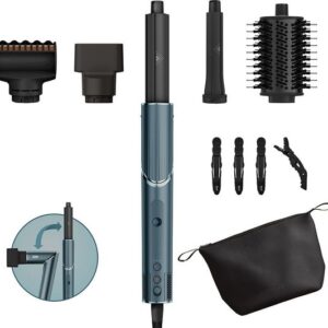 SHARK HD450TLUK FlexStyle 5-in-1 Air Styler & Hair Dryer with Storage Case - Teal