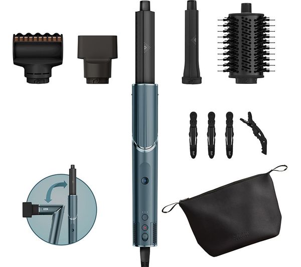 SHARK HD450TLUK FlexStyle 5-in-1 Air Styler & Hair Dryer with Storage Case - Teal