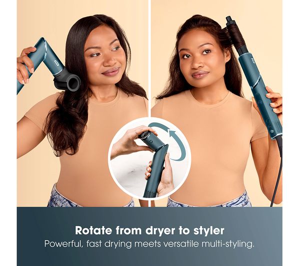 SHARK HD450TLUK FlexStyle 5-in-1 Air Styler & Hair Dryer with Storage Case - Teal