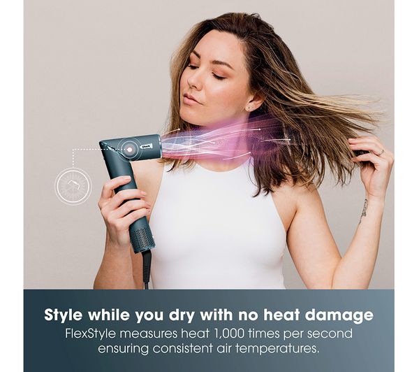SHARK HD450TLUK FlexStyle 5-in-1 Air Styler & Hair Dryer with Storage Case - Teal