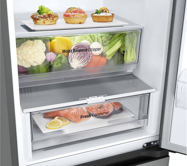 LG NatureFRESH GBV3100DPY 60 40 Fridge Freezer - Silver