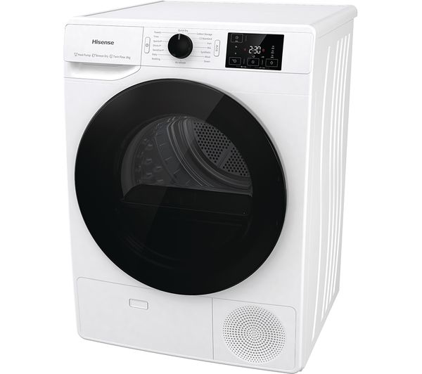 HISENSE Series 3+ DHGE8043 8 kg Heat Pump Tumble Dryer - White
