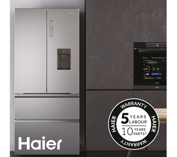 HAIER HSW79F18DIPT American-Style Smart Fridge Freezer - Slate Black