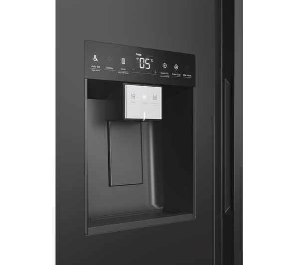 HAIER HSW79F18DIPT American-Style Smart Fridge Freezer - Slate Black