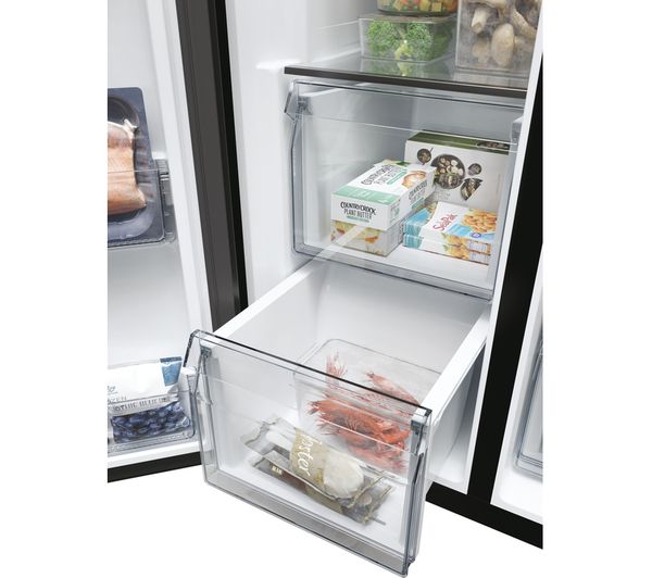 HAIER HSW79F18DIPT American-Style Smart Fridge Freezer - Slate Black