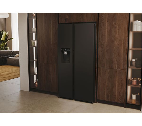 HAIER HSW79F18DIPT American-Style Smart Fridge Freezer - Slate Black