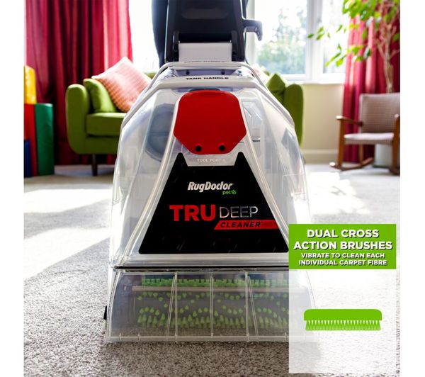 RUG DOCTOR Trudeep Pet 1093171 Upright Bagless Wet & Dry Vacuum Cleaner - Black White & Red