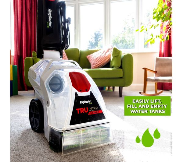 RUG DOCTOR Trudeep Pet 1093171 Upright Bagless Wet & Dry Vacuum Cleaner - Black White & Red