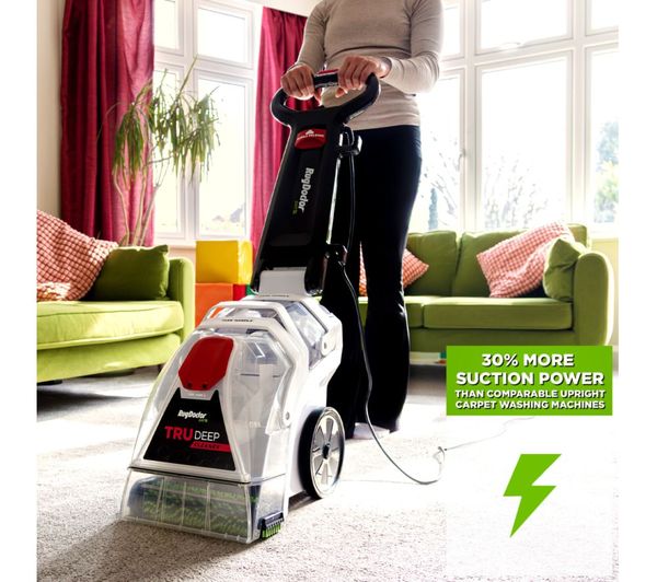 RUG DOCTOR Trudeep Pet 1093171 Upright Bagless Wet & Dry Vacuum Cleaner - Black White & Red