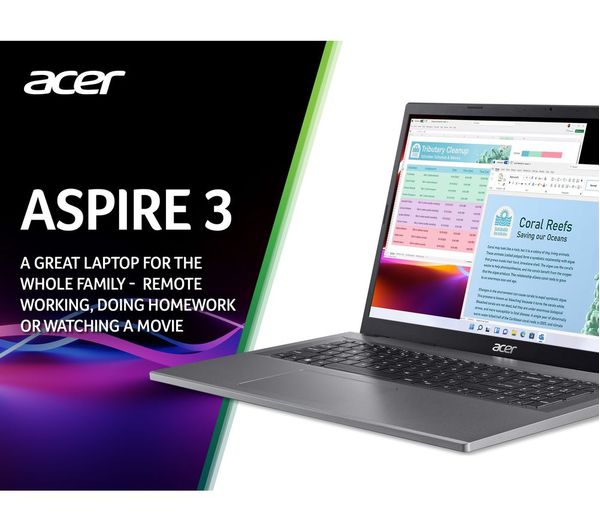 ACER Aspire 3 17.3" Laptop - Intel® Core™ i3 256 GB SSD Silver