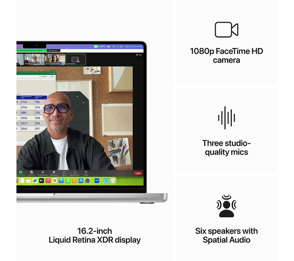 APPLE MacBook Pro 14" (2023) - M3 Pro 512 GB SSD Silver