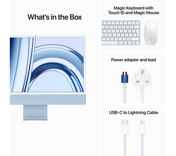 APPLE iMac 4.5K 24" (2023) - M3 256 GB SSD Blue