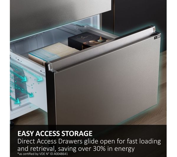 HAIER HTW5618DWMG Smart Fridge Freezer - Silver